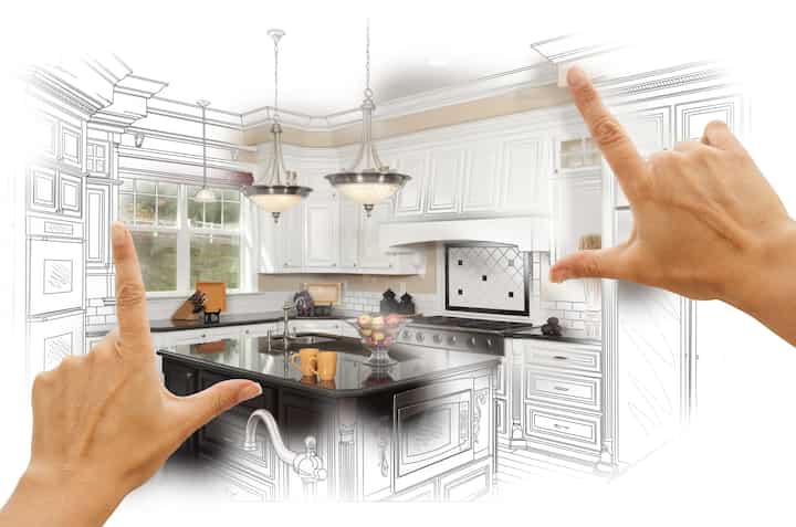 A contractor assessing a future kitchen remodel in Feasterville-Trevose, PA.